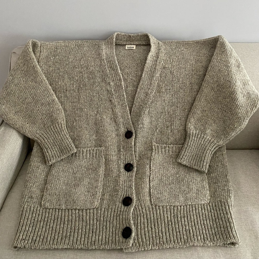 Babaa Number 17 Sweater Coat Mist NEW